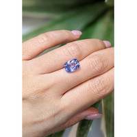 4.53 Ct. Bluish Purple Sapphire from Ceylon (Sri Lanka) Life Style