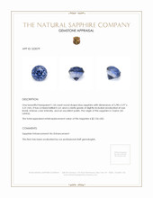1.54 Ct. Blue Sapphire from Ceylon (Sri Lanka) Appraisal
