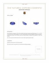 2.90 Ct. Blue Sapphire from Ceylon (Sri Lanka) Appraisal