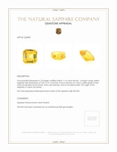 5.14 Ct. Yellow Sapphire from Ceylon (Sri Lanka) Appraisal