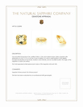 6.38 Ct. Yellow Sapphire from Ceylon (Sri Lanka) Appraisal