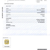 6.38 Ct. Yellow Sapphire from Ceylon (Sri Lanka) Scan Report