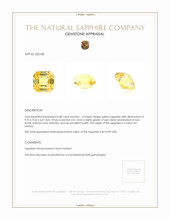 6.08 Ct. Yellow Sapphire from Ceylon (Sri Lanka) Appraisal