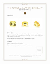 8.57 Ct. Yellow Sapphire from Ceylon (Sri Lanka) Appraisal