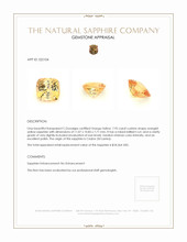7.95 Ct. Orangish Yellow Sapphire from Ceylon (Sri Lanka) Appraisal