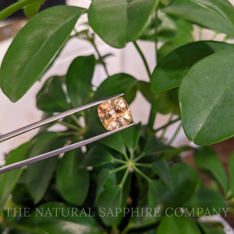 7.95 Ct. Orangish Yellow Sapphire from Ceylon (Sri Lanka)