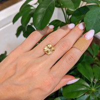 7.95 Ct. Orangish Yellow Sapphire from Ceylon (Sri Lanka) Life Style