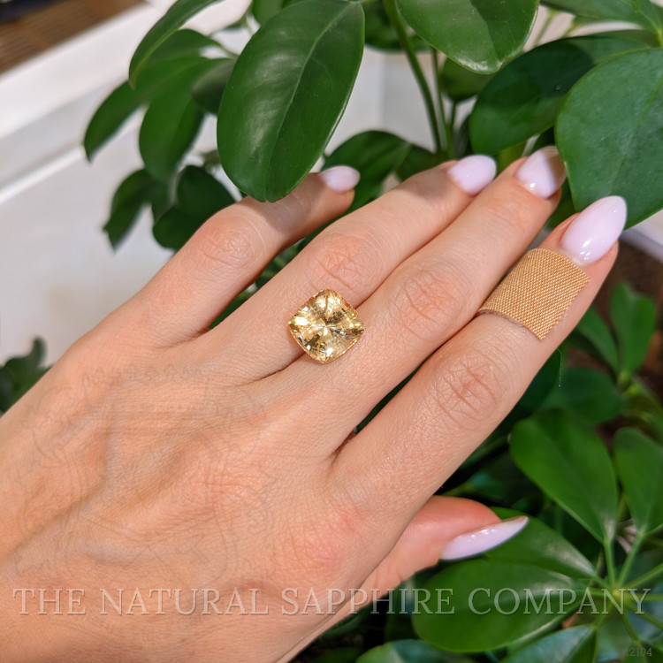 7.95 Ct. Orangish Yellow Sapphire from Ceylon (Sri Lanka)