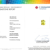 29.17 Ct. Yellow Sapphire from Ceylon (Sri Lanka) Scan Report