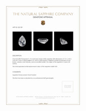 1.10 Ct. White Sapphire from Ceylon (Sri Lanka) Appraisal