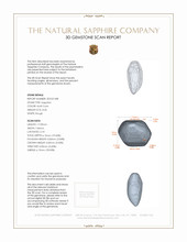 8.20 Ct. White Rough Sapphire from Ceylon (Sri Lanka) 3 D Scan Report