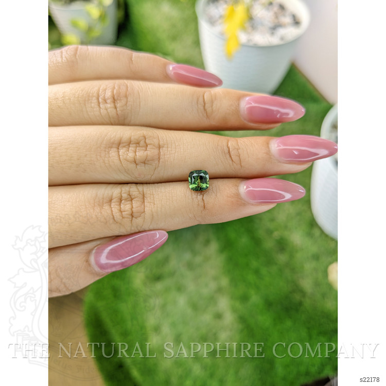 1.08 Ct. Green Sapphire from Ceylon (Sri Lanka)