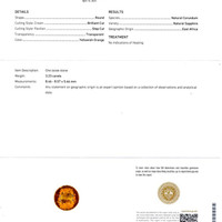3.23 Ct. Yellowish Orange Sapphire from East Africa Scan Report