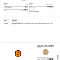 3.23 Ct. Yellowish Orange Sapphire from East Africa Scan Report