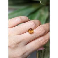 3.23 Ct. Yellowish Orange Sapphire from East Africa Life Style