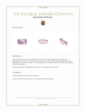 2.50 Ct. Pink Sapphire from Ceylon (Sri Lanka) Appraisal
