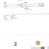 2.50 Ct. Pink Sapphire from Ceylon (Sri Lanka) Scan Report