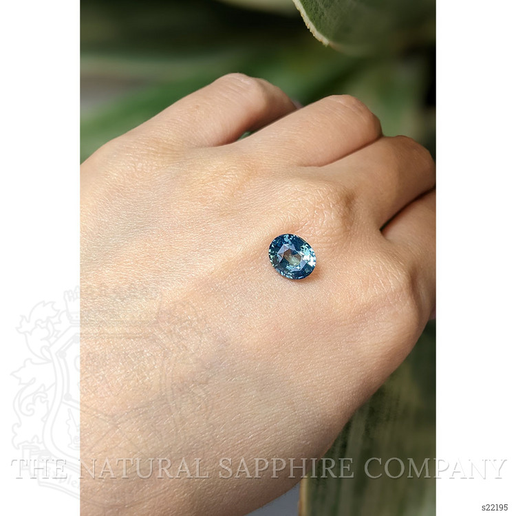 2.55 Ct. Greenish Blue Sapphire from Ceylon (Sri Lanka)