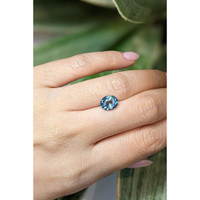 2.55 Ct. Greenish Blue Sapphire from Ceylon (Sri Lanka) Life Style