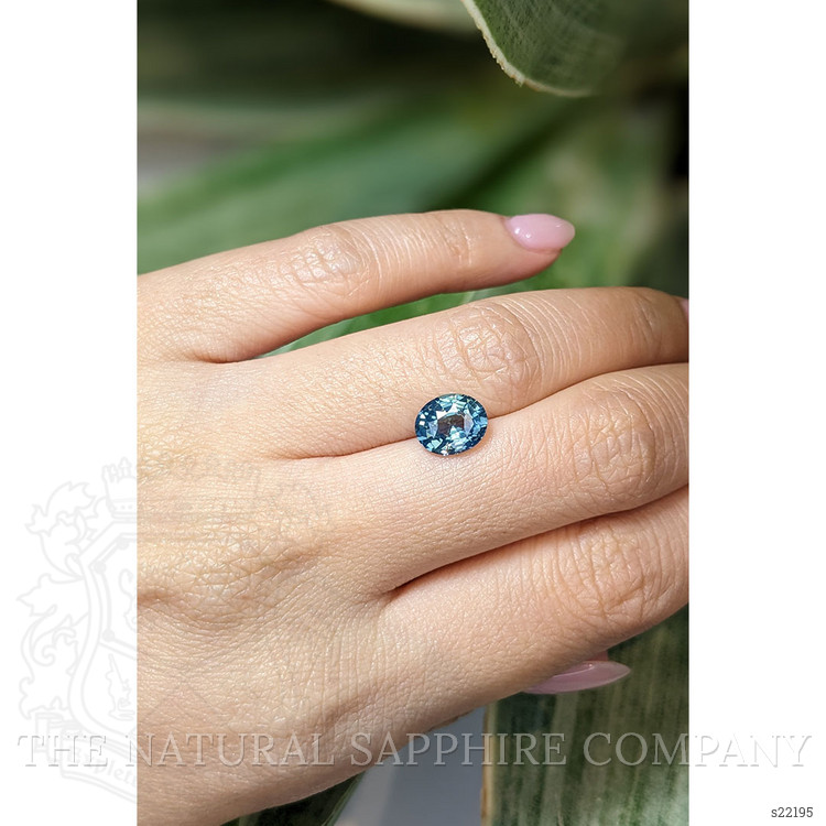 2.55 Ct. Greenish Blue Sapphire from Ceylon (Sri Lanka)
