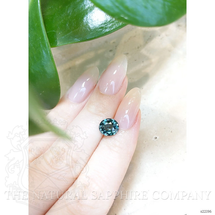 2.07 Ct. Greenish Blue Sapphire from Ceylon (Sri Lanka)