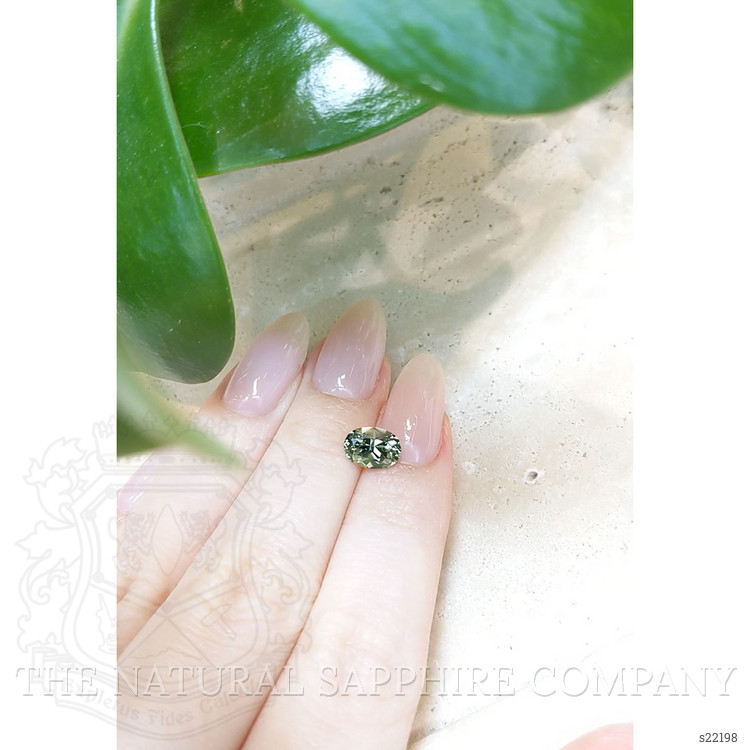 1.72 Ct. Green Sapphire from Ceylon (Sri Lanka)