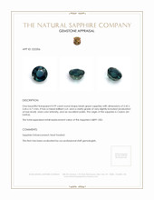 0.99 Ct. Bluish Green Sapphire from Ceylon (Sri Lanka) Appraisal