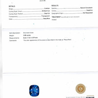 3.08 Ct. Blue Sapphire from Ceylon (Sri Lanka) Scan Report
