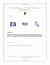 0.66 Ct. Blue Sapphire from Ceylon (Sri Lanka) Appraisal
