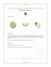 1.06 Ct. Yellow Sapphire from Ceylon (Sri Lanka) Appraisal