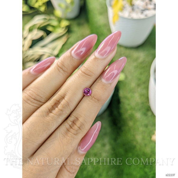0.62 Ct. Purplish Pink Sapphire from Ceylon (Sri Lanka)