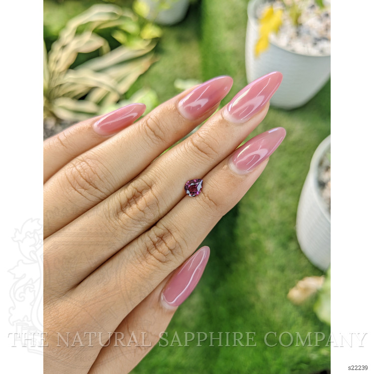 0.66 Ct. Purplish Pink Sapphire from Ceylon (Sri Lanka)