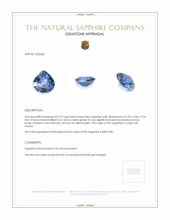 0.73 Ct. Blue Sapphire from Ceylon (Sri Lanka) Appraisal