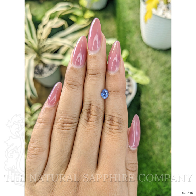 0.82 Ct. Blue Sapphire from Ceylon (Sri Lanka)