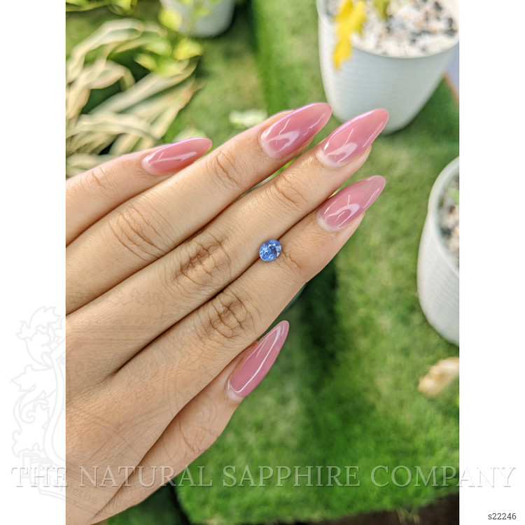 0.82 Ct. Blue Sapphire from Ceylon (Sri Lanka)