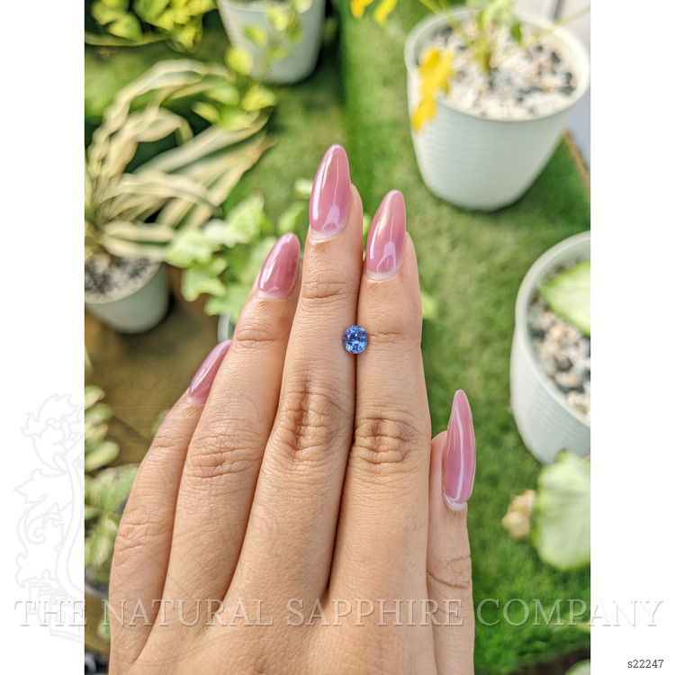 0.71 Ct. Blue Sapphire from Ceylon (Sri Lanka)