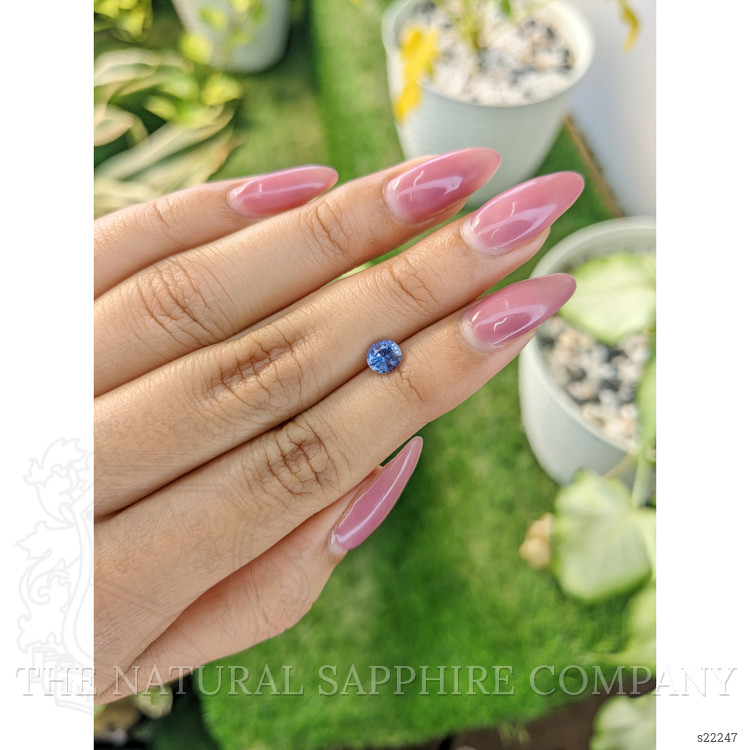 0.71 Ct. Blue Sapphire from Ceylon (Sri Lanka)