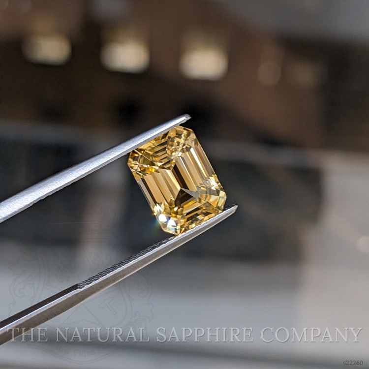5.20 Ct. Orangish Yellow Sapphire from Ceylon (Sri Lanka)
