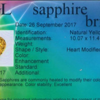 5.04 Ct. Yellow Sapphire from Ceylon (Sri Lanka) Scan Report