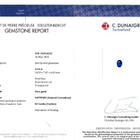 3.24 Ct. Blue Sapphire from Ceylon (Sri Lanka) Scan Report