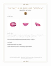 1.54 Ct. Pink Sapphire from Africa Appraisal
