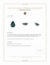 1.30 Ct. Bluish Green Sapphire from Africa Appraisal