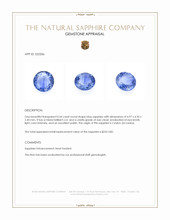 0.54 Ct. Blue Sapphire from Ceylon (Sri Lanka) Appraisal