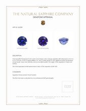 0.44 Ct. Sapphire from Ceylon (Sri Lanka) Appraisal