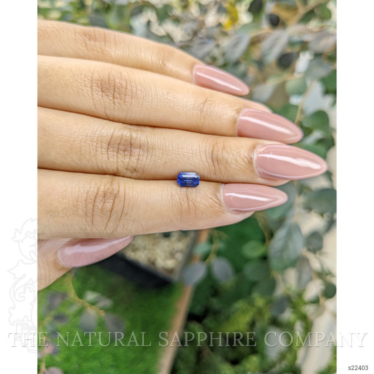 0.76 Ct. Blue Sapphire from Ceylon (Sri Lanka)