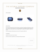 0.99 Ct. Blue Sapphire from Ceylon (Sri Lanka) Appraisal