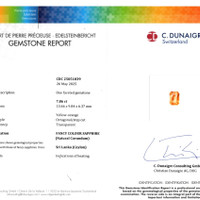 7.86 Ct. Yellowish Orange Sapphire from Ceylon (Sri Lanka) Scan Report