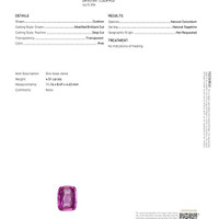 4.51 Ct. Pink Sapphire from Ceylon (Sri Lanka) Scan Report