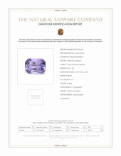 1.22 Ct. Purple Sapphire from Ceylon (Sri Lanka) Scan Report