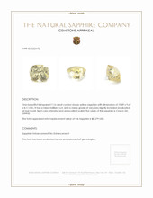 7.16 Ct. Yellow Sapphire from Ceylon (Sri Lanka) Appraisal